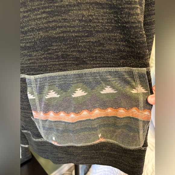 Western Panhandle Green Medium Hoodie Southwest jacket pockets olive army green - Picture 7 of 15